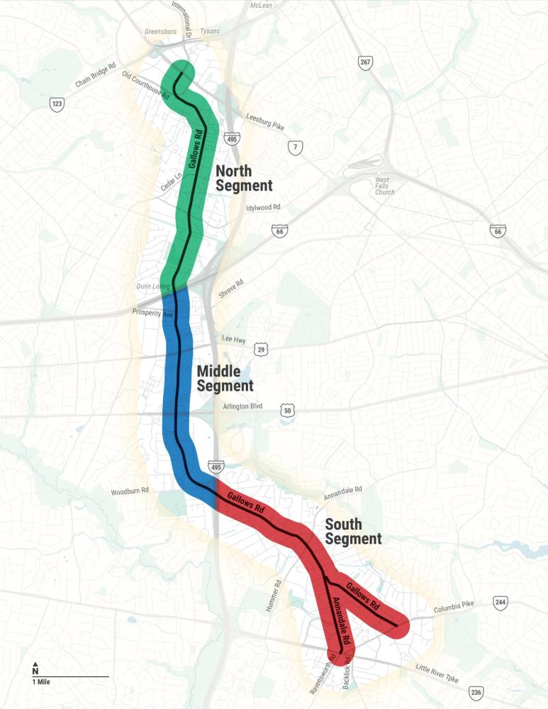 Gallows Road Corridor Map 